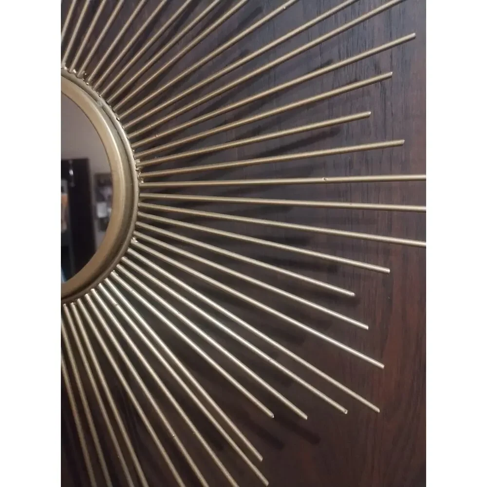 Vintage Gold Sunburst Wall Mirror Hollywood Regency Style Starburst Quality